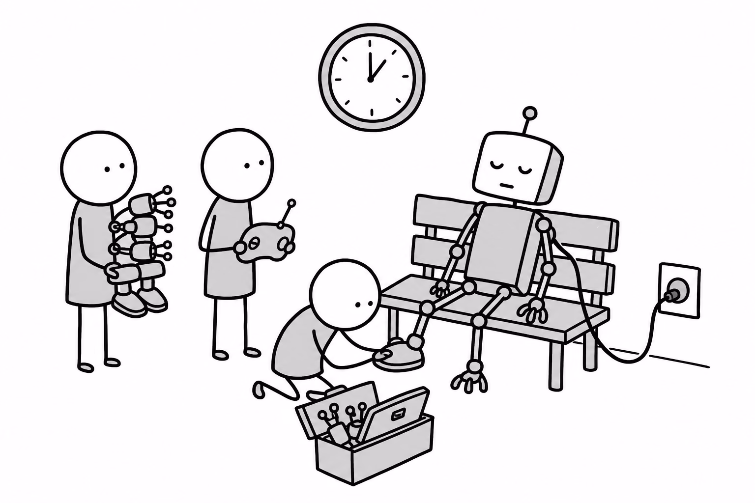 The robot is the cheapest thing in the picture. The people keeping it working are the price.